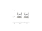 FJC Finejewelers Sterling Silver 9mm Square Cubic Zirconia Basket Set Stud Earrings