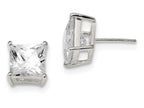 FJC Finejewelers Sterling Silver 9mm Square Cubic Zirconia Basket Set Stud Earrings