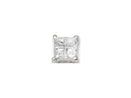 FJC Finejewelers Sterling Silver 5mm Square Cubic Zirconia Basket Set Stud Earrings