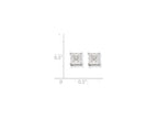 FJC Finejewelers Sterling Silver 6mm Square Cubic Zirconia Basket Set Stud Earrings