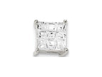 FJC Finejewelers Sterling Silver 8mm Square Cubic Zirconia Basket Set Stud Earrings