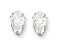 FJC Finejewelers Sterling Silver 6x4 Pear Cubic Zirconia Stud Earrings