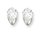 FJC Finejewelers Sterling Silver 6x4 Pear Cubic Zirconia Stud Earrings