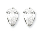FJC Finejewelers Sterling Silver 9x6 Pear Cubic Zirconia Stud Earrings