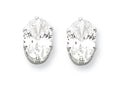 FJC Finejewelers Sterling Silver 7x5 Oval Cubic Zirconia Stud Earrings