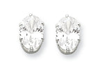 FJC Finejewelers Sterling Silver 7x5 Oval Cubic Zirconia Stud Earrings