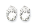 FJC Finejewelers Sterling Silver 8x6 Oval Cubic Zirconia Stud Earrings
