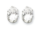 FJC Finejewelers Sterling Silver 8x6 Oval Cubic Zirconia Stud Earrings