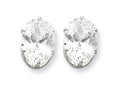 FJC Finejewelers Sterling Silver 9x7 Oval Cubic Zirconia Stud Earrings