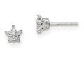 FJC Finejewelers Sterling Silver 5mm Star Cubic Zirconia Stud Earrings