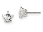 FJC Finejewelers Sterling Silver 7mm Star Cubic Zirconia Stud Earrings