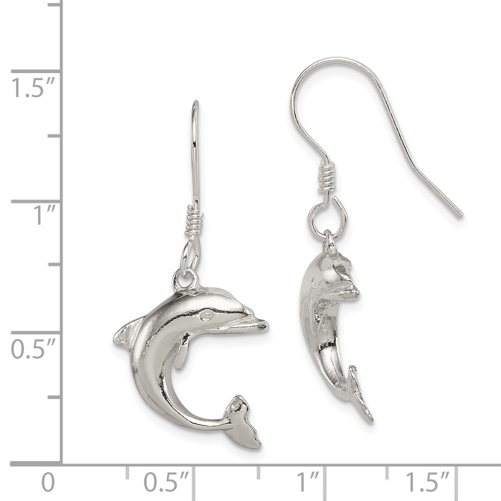 FJC Finejewelers Sterling Silver Dolphin Earrings