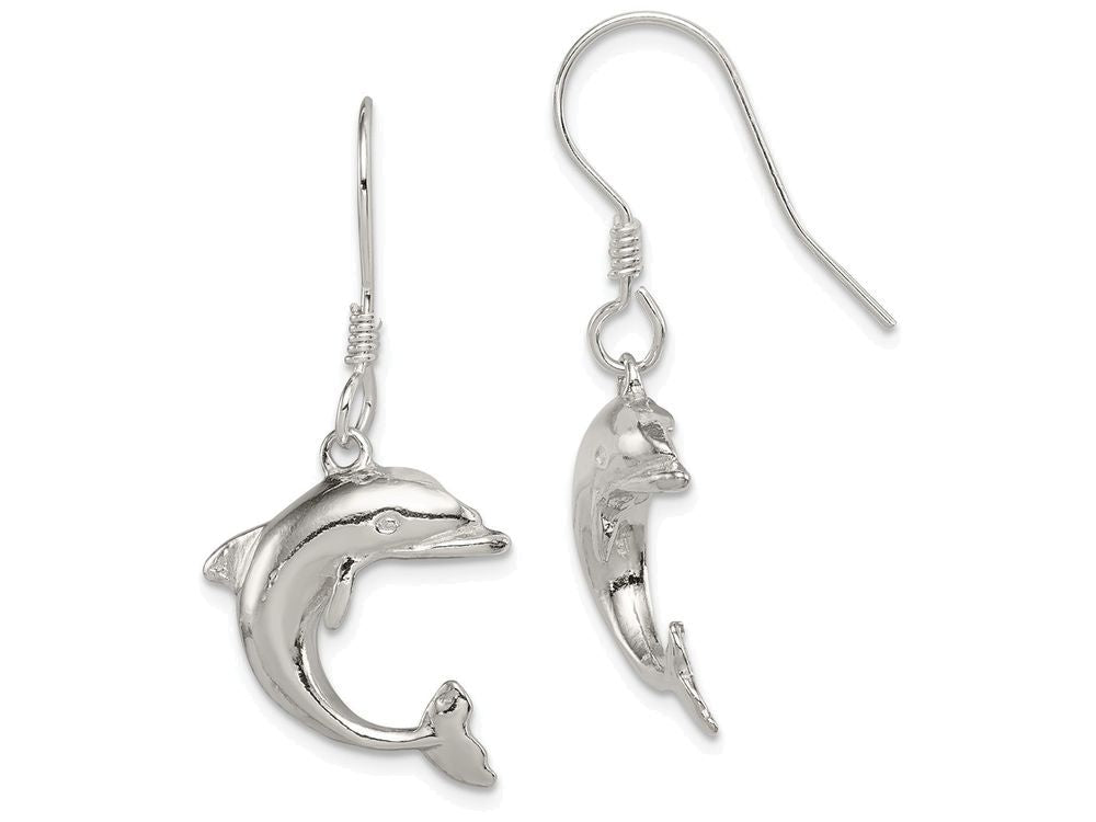 FJC Finejewelers Sterling Silver Dolphin Earrings