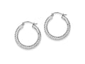 FJC Finejewelers Sterling Silver Bright Cut 3x25mm Hoop Earrings