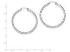 FJC Finejewelers Sterling Silver Bright Cut 3x45mm Hoop Earrings