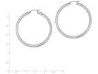 FJC Finejewelers Sterling Silver Bright Cut 3x50mm Hoop Earrings