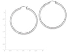 FJC Finejewelers Sterling Silver Bright Cut 3x55mm Hoop Earrings