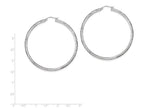 FJC Finejewelers Sterling Silver Bright Cut 3x60mm Hoop Earrings