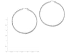 FJC Finejewelers Sterling Silver Bright Cut 2x60mm Square Tube Hoop Earrings