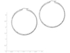 FJC Finejewelers Sterling Silver Bright Cut 2x55mm Square Tube Hoop Earrings