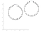 FJC Finejewelers Sterling Silver Bright Cut 3x45mm Square Tube Hoop Earrings