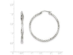 FJC Finejewelers Sterling Silver Bright Cut Wavy Hoop Earrings