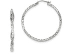 FJC Finejewelers Sterling Silver Bright Cut Wavy Hoop Earrings