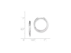 FJC Finejewelers Sterling Silver Rhodium Polished Bright Cut Hinged Hoop Earrings