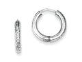 FJC Finejewelers Sterling Silver Bright Cut Hollow Hinged Hoop Earrings