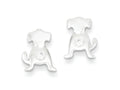 FJC Finejewelers Sterling Silver Polished Cubic Zirconia Dog Post Earrings
