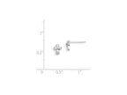 FJC Finejewelers Sterling Silver Cross With Cubic Zirconia Post Earrings