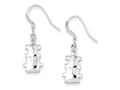 FJC Finejewelers Sterling Silver Polished Cubic Zirconia Puzzle Pieces Dangle Earrings