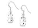 FJC Finejewelers Sterling Silver Polished Cubic Zirconia Puzzle Pieces Dangle Earrings