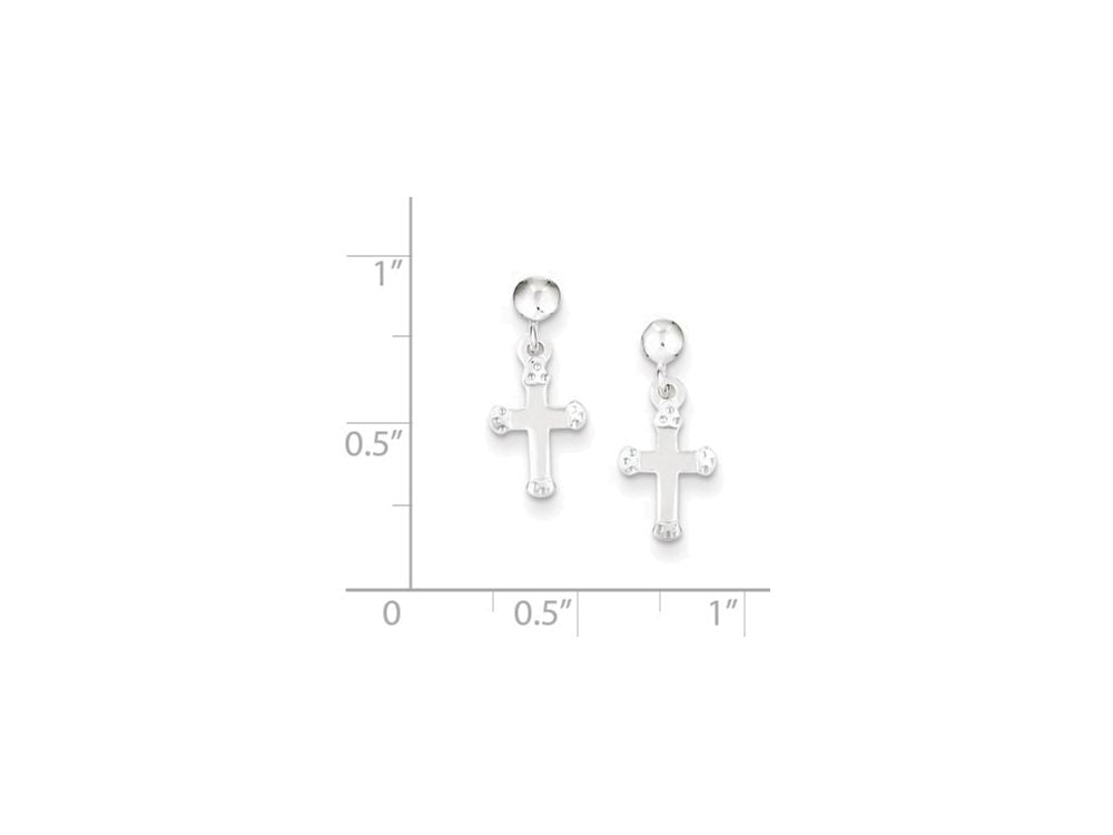 FJC Finejewelers Sterling Silver Dangle Cross Earrings