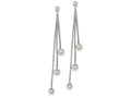FJC Finejewelers Sterling Silver Polished Bead Post Dangle Earrings