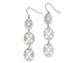 FJC Finejewelers Sterling Silver Bright Cut Ovals Dangle Earrings