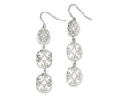 FJC Finejewelers Sterling Silver Bright Cut Ovals Dangle Earrings