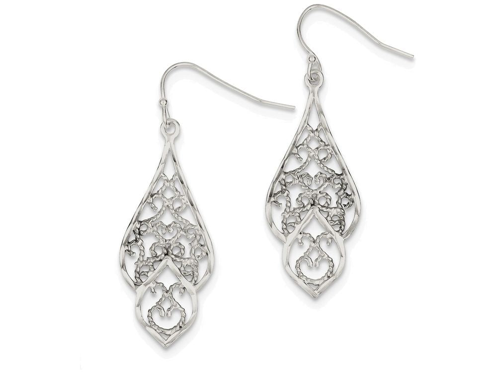 FJC Finejewelers Sterling Silver Bright Cut Dangle Earrings
