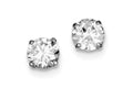 FJC Finejewelers Sterling Silver Round Cubic Zirconia 7mm Post Earrings