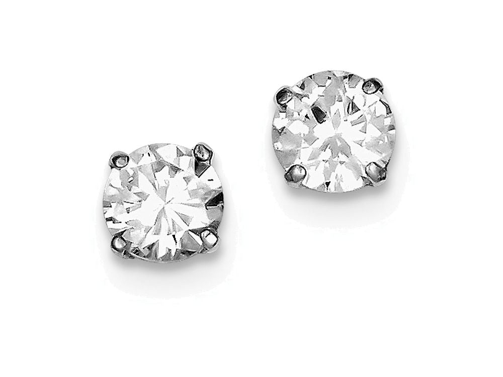 FJC Finejewelers Sterling Silver Round Cubic Zirconia 7mm Post Earrings