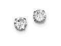 FJC Finejewelers Sterling Silver Round Cubic Zirconia 6mm Post Earrings
