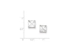 FJC Finejewelers Sterling Silver Cubic Zirconia 8mm Square Post Earrings