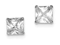 FJC Finejewelers Sterling Silver Cubic Zirconia 8mm Square Post Earrings
