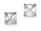 FJC Finejewelers Sterling Silver Cubic Zirconia 8mm Square Post Earrings