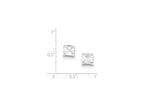 FJC Finejewelers Sterling Silver Cubic Zirconia 6mm Square Post Earrings