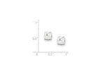 FJC Finejewelers Sterling Silver Cubic Zirconia 6mm Square Post Earrings