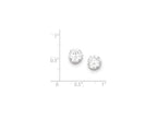 FJC Finejewelers Sterling Silver Cubic Zirconia 7mm Post Earrings