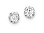 FJC Finejewelers Sterling Silver Cubic Zirconia 7mm Post Earrings