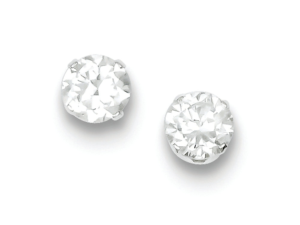 FJC Finejewelers Sterling Silver Cubic Zirconia 6mm Post Earrings