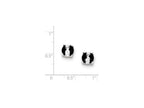 FJC Finejewelers Sterling Silver Black And White Colored Cubic Zirconia 7mm Round Post Earrings